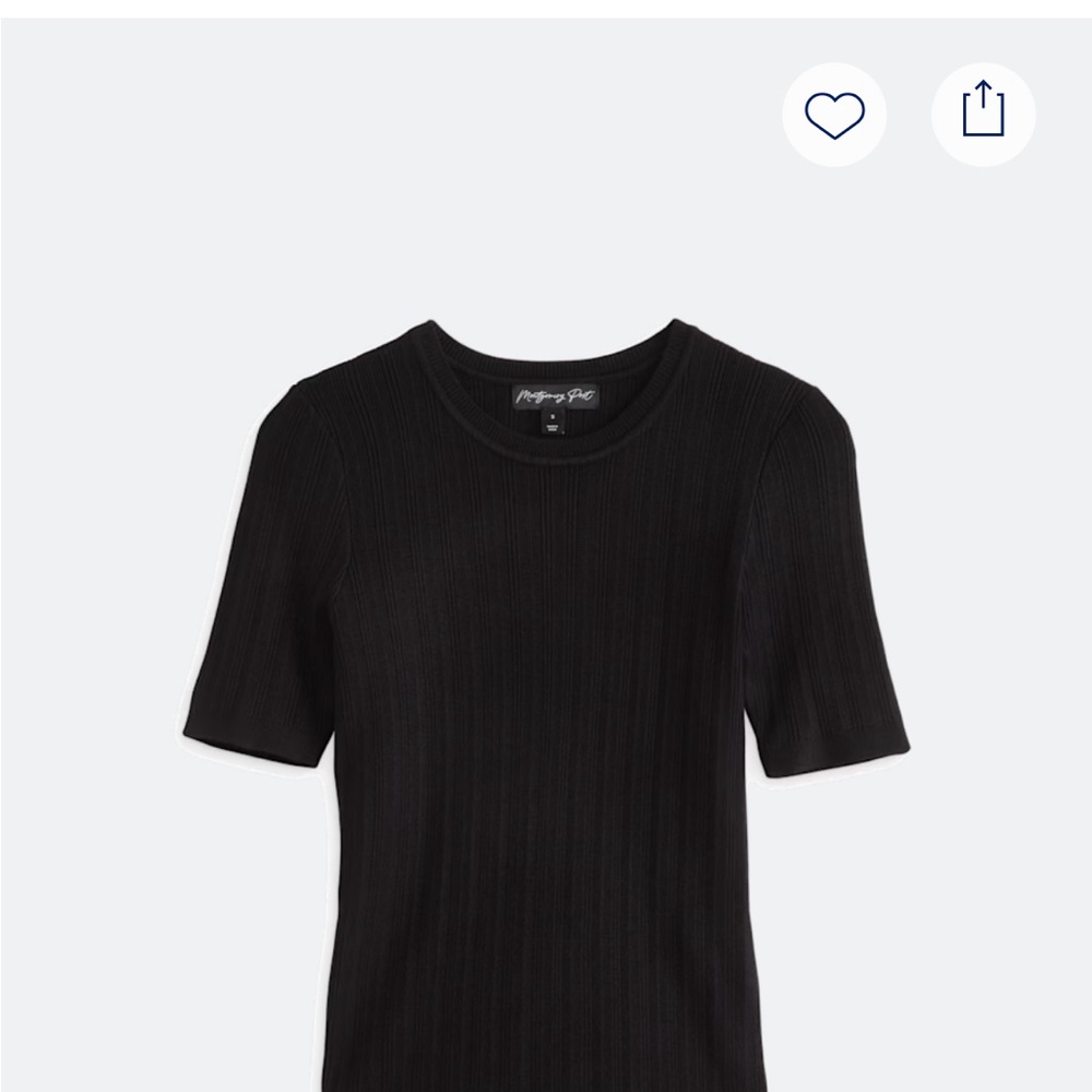 NWT Montgomery Post short sleeve ribbed sweater.  XL.  Great for layering!